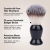 Men's Shaving Brush with Soft Bristles & Travel Case