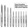 Auniwaig Micro Taps Bit 10pcs Small Hand Screw Thread Taps