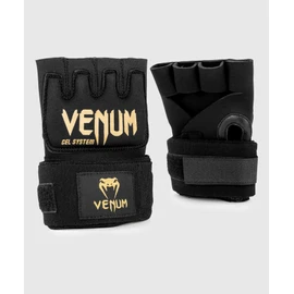 Venum Type: Uni Kontact Gel Gloves Bandages, Black/Gold, L