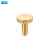 PATIKIL M4x10mm Knurled Thumb Screws, 5 Pack Flat Tip Brass