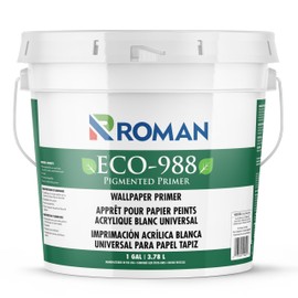 ROMAN Products ECO-988 White Pigmented Wallpaper Primer - 1 Gallon, 128 Fluid Ounces (450 Sq. Ft.)