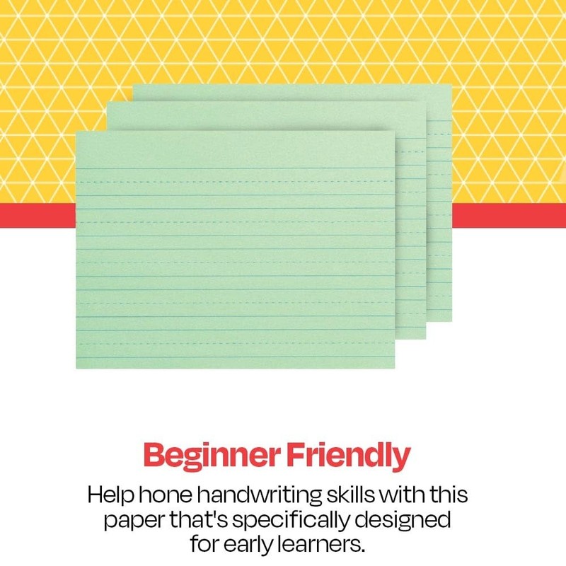 School Smart Green Newsprint Practice Paper, 3/4 Inch Rule, 12