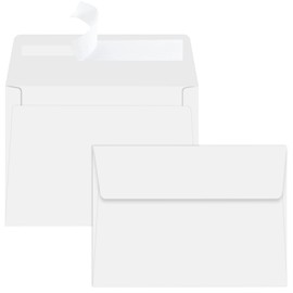 YINUOYOUJIA 50 Packs of A7 envelopes for invitation, 5x7 envelopes for Cards-Self Seal, Square Flap, Great for Wedding, Baby Shower, Mailing, Birthday Party (white)