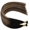 Ugeat I Tip Hair Extensions Real Human Hair Natural Black