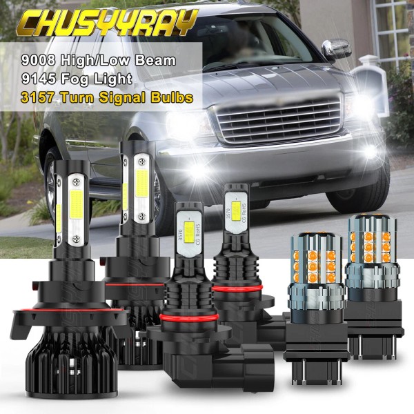 CHUSYYRAY LED Headlight+Fog Lights+Turn Signal Lamp For 2007 2008 2009