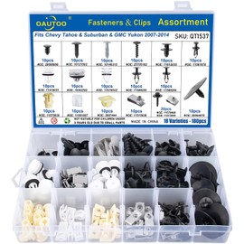 OAUTOO 180pcs fits Chevy Tahoe & Suburban GMC Yukon 2007-2014 Auto Body Interior and Exterior Retainer Fastener Clip Assortment