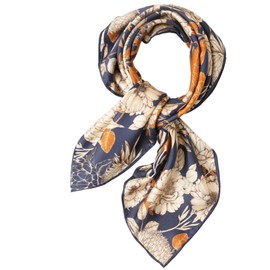 Prettystern 100% Silk Neckerchief Women Men Paisley Silk Scarf Summer Spring Silk Neckerchief, 28. Colourful floral