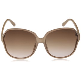 Martha Stewart Women's Ms101 Oversized Uv400 Protective Round Sunglasses-Timeless Gifts for Her, 63.5mm, Nude, 63.5 mm