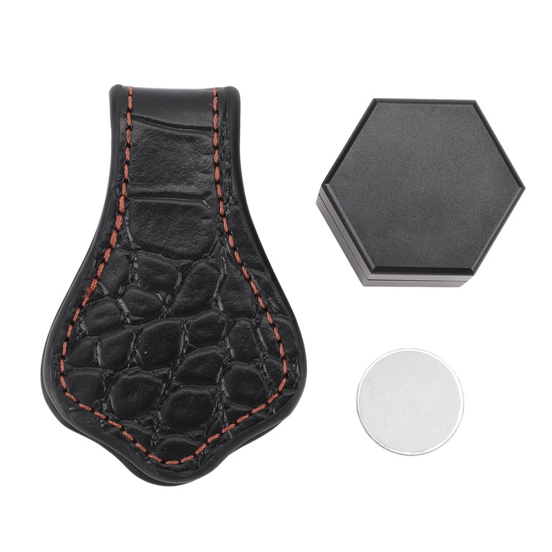Billiard Chalk Holder Aluminum Alloy Magnetic Hexagonal Portable Pool Cue