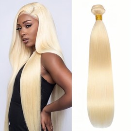 MSTOXIC 613 Straight Bundles Human Hair Honey Blonde Bundles Human Hair Extensions 100% Brazilian Human Hair For Women Single Bundle 20 Inch