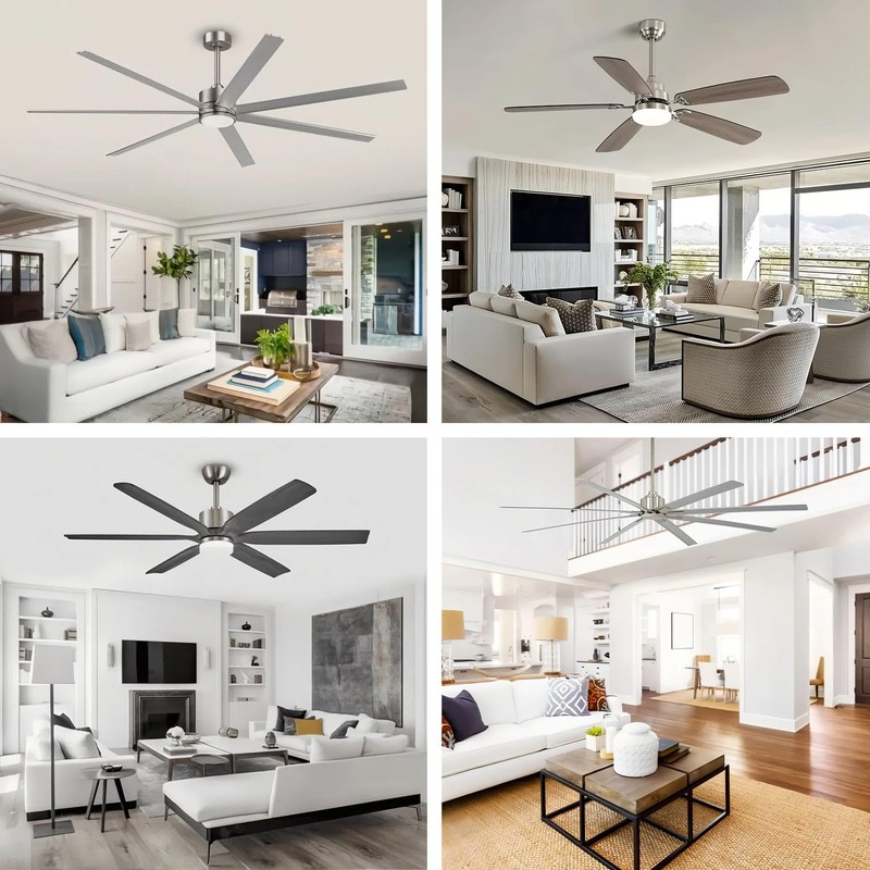 6 Inch Ceiling Fan Downrod, 1" Diameter Nickle Ceiling Fan