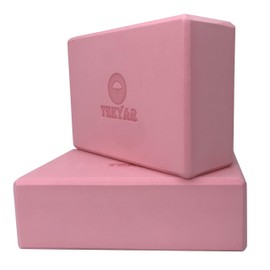 TEEYAR Yoga Blocks Set of 2 3 Size 23 x 15 x 7.4/7.6cm High Density Large 9.1 x 5.9 x 3.9 inches (23 x 15 x 10 cm) (Medium Density) Total 30 Colors Beginner/Advanced Yoga Block Set (2.8 Inch Thick)