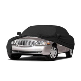 Soft Stretch Classic Car Cover Custom-fit for Lincoln Town Car 2001–2011 with Extended Wheelbases Full-Size Luxury Sedans Accessories for Indoor Underground Garage Car Show & Storage Dust Protection