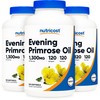 Nutricost Evening Primrose Oil 1,300mg, 120 Softgels (3 Bottles) -