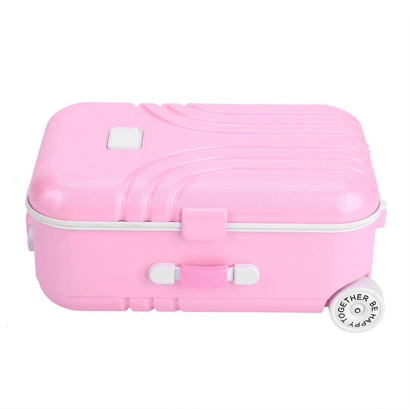 JTLB Baby Suitcase Toy Cute Plastic Rolling Suitcase Mini Luggage