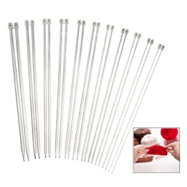 Nanxin 22 Pcs Knitting Needle Set, Knitting Needles Stainless Steel with Storage Bag, Sweater Needles Set 2mm-8mm for Sweater Knitted Hat Gloves Scarf Ragdoll