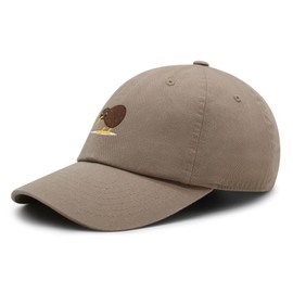 JPAK Kiwi Bird Premium Dad Hat Embroidered Cotton Baseball Cap Funny Khaki