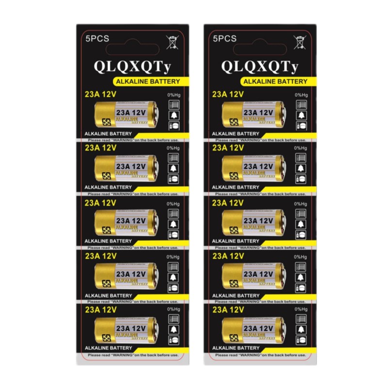 QLQXQTy 10PACK 23a A23 23A 23AE Alkaline Battery 12V
