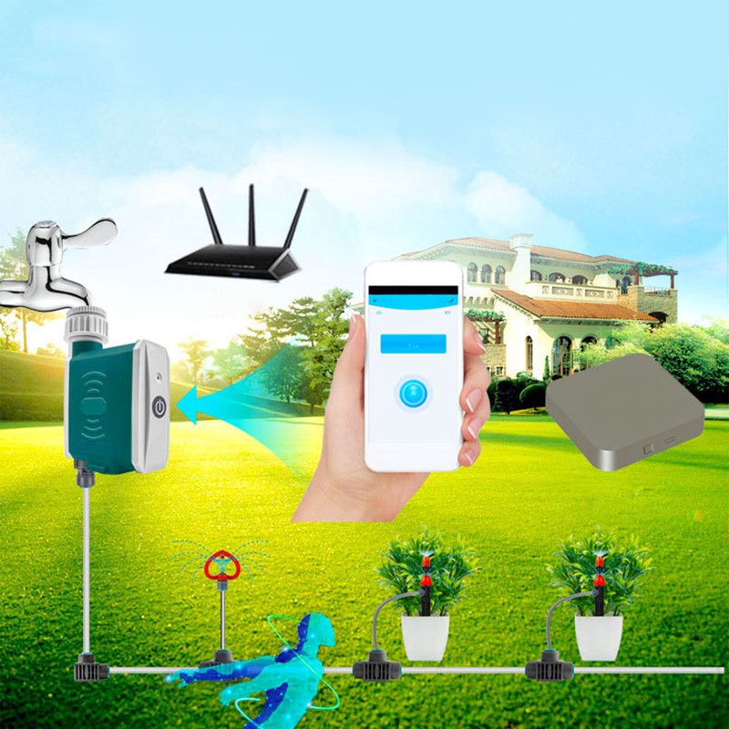 Sprinkler Timer WiFi Bluetooth Gateway Remote Control Programmable Automatic Irrigation
