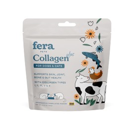 Fera Pets Collagen Plus Cat & Dog Food Topper – Vet Created Support for Pet Joints, Skin, Bone & Immune System with Collagen + Vitamin C – Powder Supplement - 4.23oz