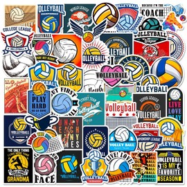 Volleyball Sticker Set 50 Pieces Cute Decoration for Car Laptop Skateboard Bicycle Moped Motorcycle Bicycle Computer Suitable for Adults Children