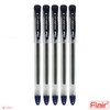 5 x 0.5mm FLAIR Hydra BLUE Gel Pens Easy Grip