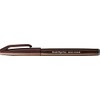 Pentel SES15C-E3X Brush Sign Pen Dark Brown Fibre Tip Brush