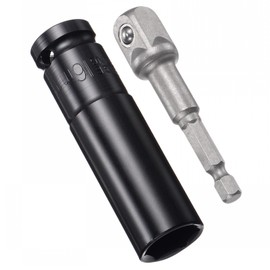 Boxonly 1/2" Drive Socket Accessory Set 16mm Deep 6-Point Impact Socket 3" Length and 1/4" Hex Shank Adapter