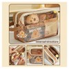 Capybara Pencil Case Set,Large Capacity Capybara Pen Case,with Stickers,Brooches,Keychains,Notes,Plush Pendants