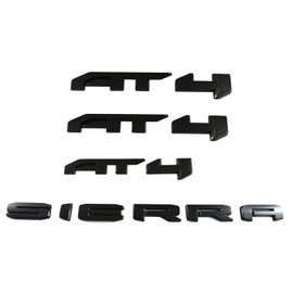 4Pcs Kit AT4 Sierra Overlay Emblems Door Rear Car Badge Compatible with 2019-2022 Sierra 1500 2500HD 3500HD (Matte Black)