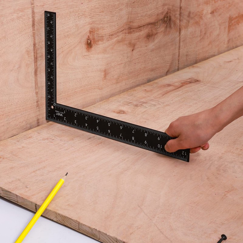 VINCA Carpenter Framing L Shape Square, SCLS-1208BK 8 inch x