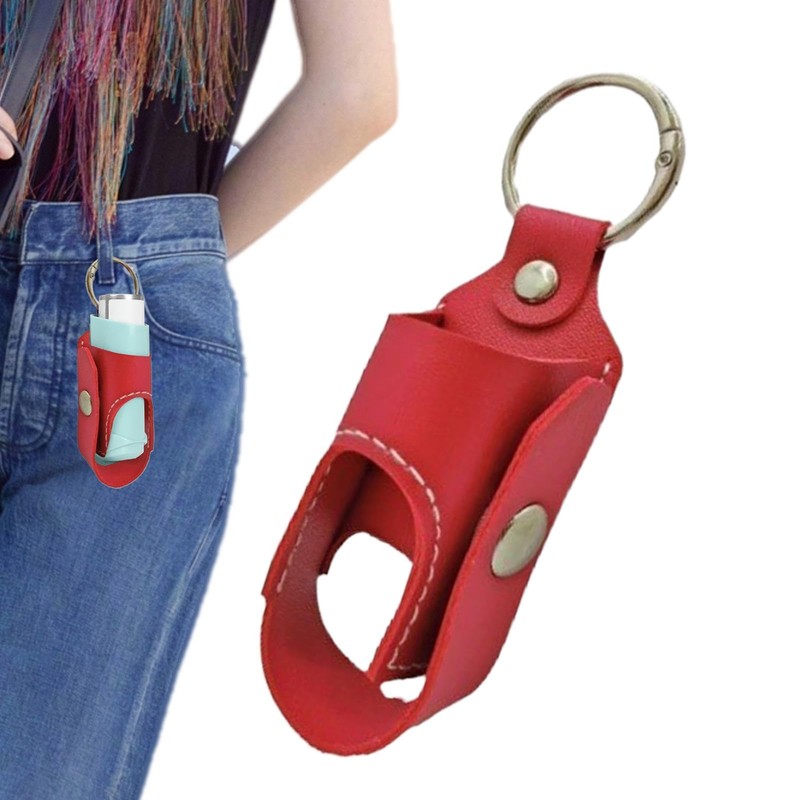 Portable Inhaler Holder - Portable Leather Inhaler Holder - PU