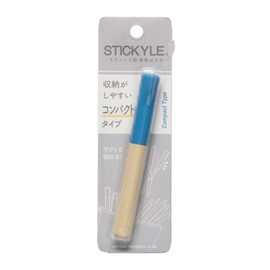 Sunstar Stationery S3717488 Sticky Scissors, Compact, Deep Blue x Beige