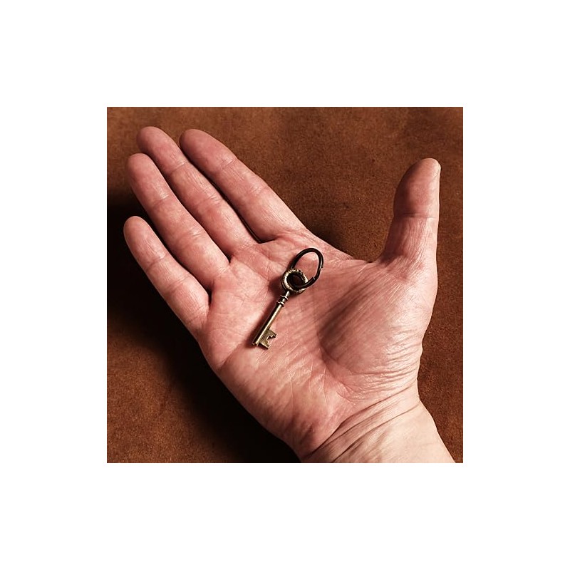 BRASS STORE Brass Key (Antique Style) Key Chain Brass Vintage