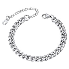 Cuban Chain Bracelet Men's Hip Hop Jewelry Stainless Steel Bracelet