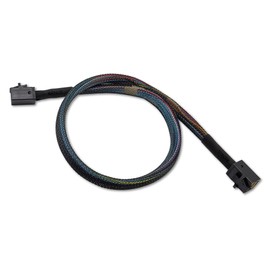 Sonilco High Performance HD Mini SAS SFF-8643 to SFF-8643 Cable Digital Black Cord (1 Cable, 0.5 M / 1.6 Feet)