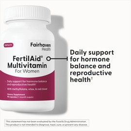 Fairhaven Health FertilAid for Women | Prenatal Vitamin Fertility Supplements for Women | Conception for Her with Vitex and Folate | Support Cycle Regularity and Ovulation* | 90 Capsules