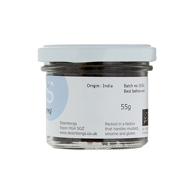 Organic Black Peppercorns Standard Jar - 55g