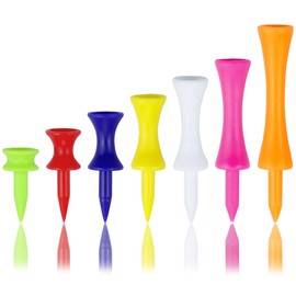 Zivisk Plastic Golf Tees Mixed Size Castle Tees Golf 140 Count 25mm, 32mm, 38mm, 44mm, 51mm, 57mm, 70mm