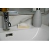 Minimalist Self‑Draining Soap Dish Tray (Natural White)