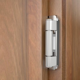 Chibery 20 Pack | 1/2 inch Overlay Semi Partial Wrap Around Cabinet Hinges, Self Closing Face Frame Variable Decorative Replacement, Kitchen Hardware, with Screw & Quiet Bumper (Satin Nickel)