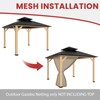 Coastshade Gazebo Canopy Mesh Walls Replacement 10x10 Gazebo Pergola Mosquito