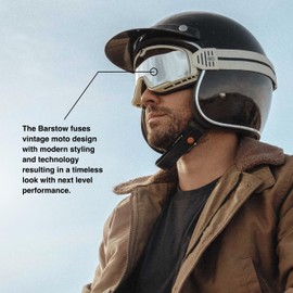 100% BARSTOW Premium Protective Sport Goggles with Minimal Frame (Cardif - Smoke Lens)