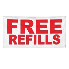 Vinyl Banner Multiple Sizes Free Refills Red Food Bar Restaurant Truck Restaurant & Food Outdoor Weatherproof Industrial Yard Signs 4 Grommets 24x48Inches
