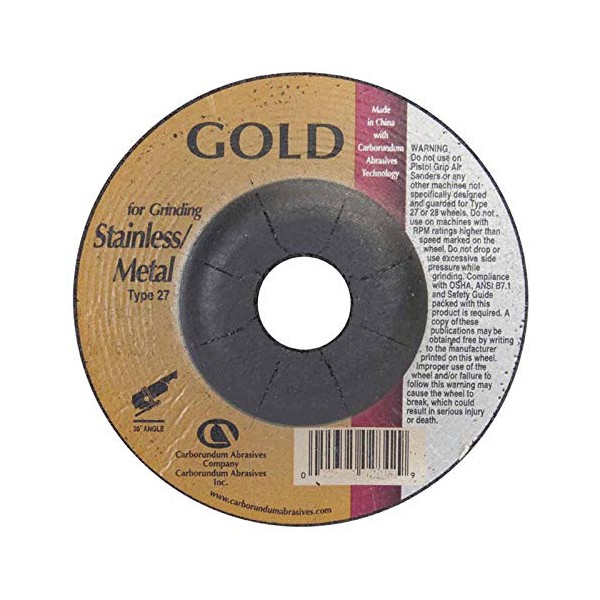 Depressed Center Wheel, 6 in Dia, 1/4 in Thick, 24