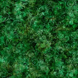 Marshall Dry Goods 108" Quilt Backing Queen's Garden #39 Premium Cotton Fabric Cut by The Yard Light (Shades of Shades of Green and Dark Green)