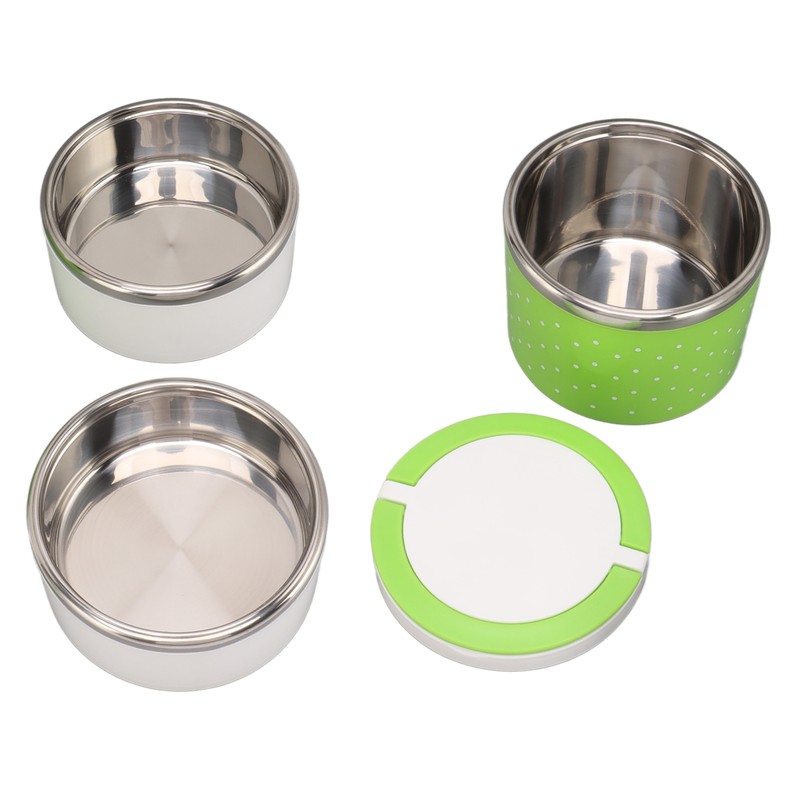 Stackable Stainless Steel Thermal Lunch Container Leakage Proof Retain Freshness