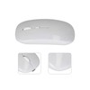 Wireless Mouse Rechargeable DualMode 2.4G Ergonomic Mute Optical Computer Accessories(White