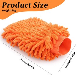 Microfiber Car Wash Mitt, 2 pcs Mitts Super Absorbent Microfibre Gloves Microfibre Cloth, Double Sided Microfiber Car Wash Mitts Super Absorbent Microfibre Gloves,for Car Cleaning Household Cleaning