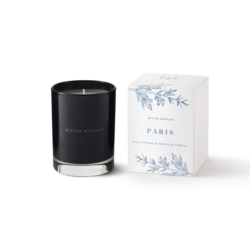 Mister Morgan Paris Blue Cypress and Absinthe Candle, 11 Ounces